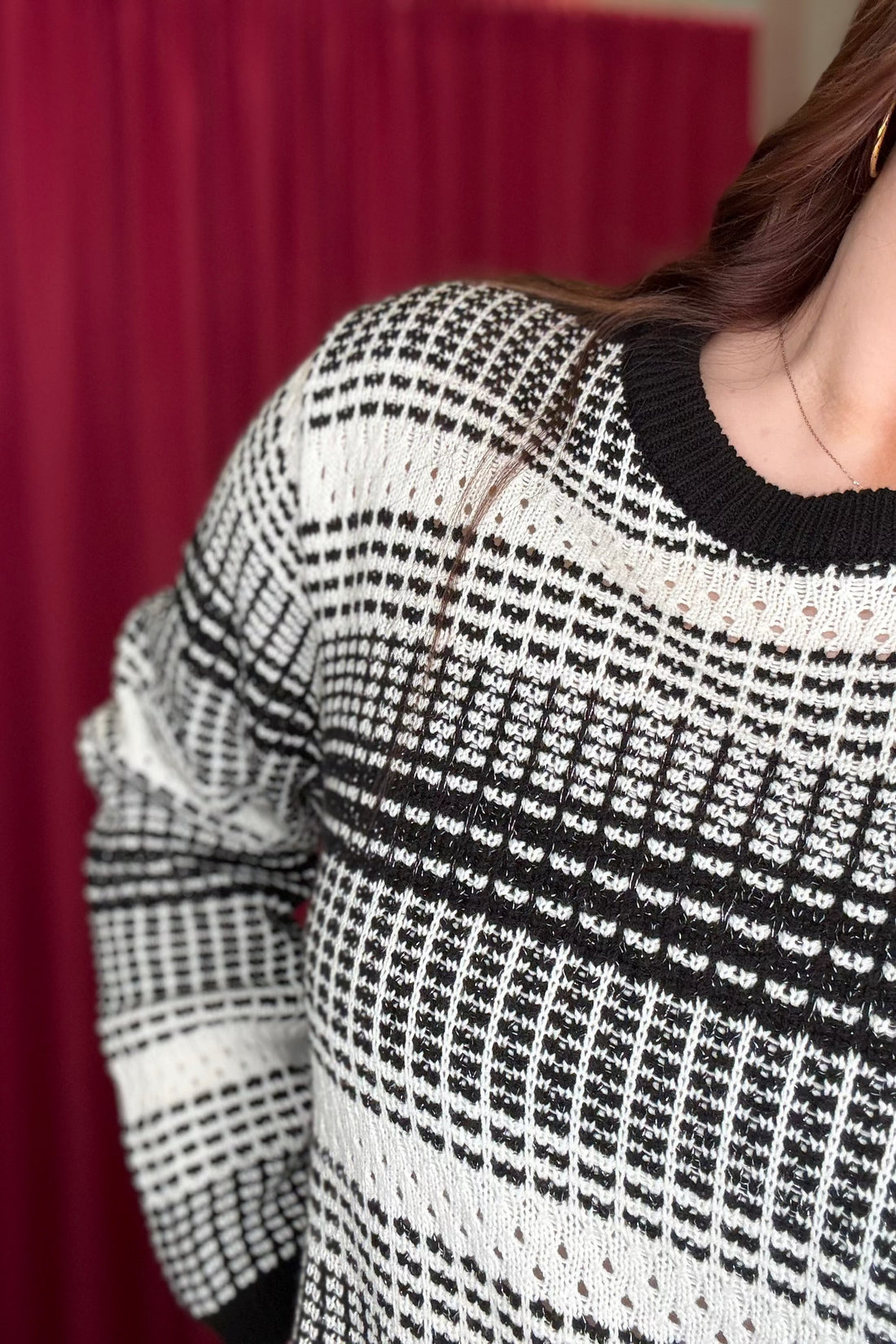 Long Sleeve Knit Sweater SWEATER SOUTHERN LADY 