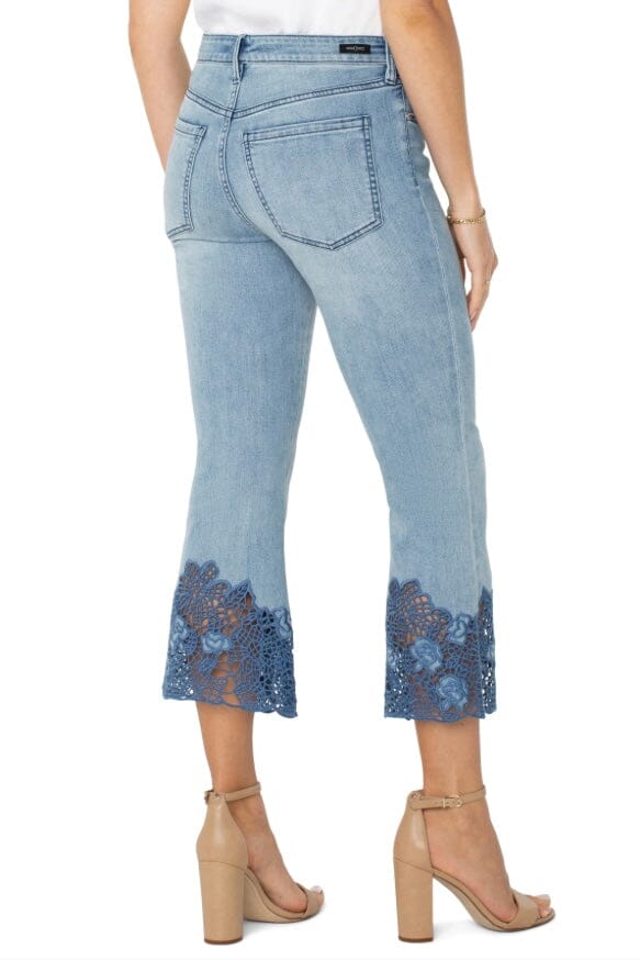 Hannah Crop Flare With Crochet Hem BOTTOMS LIVERPOOL 