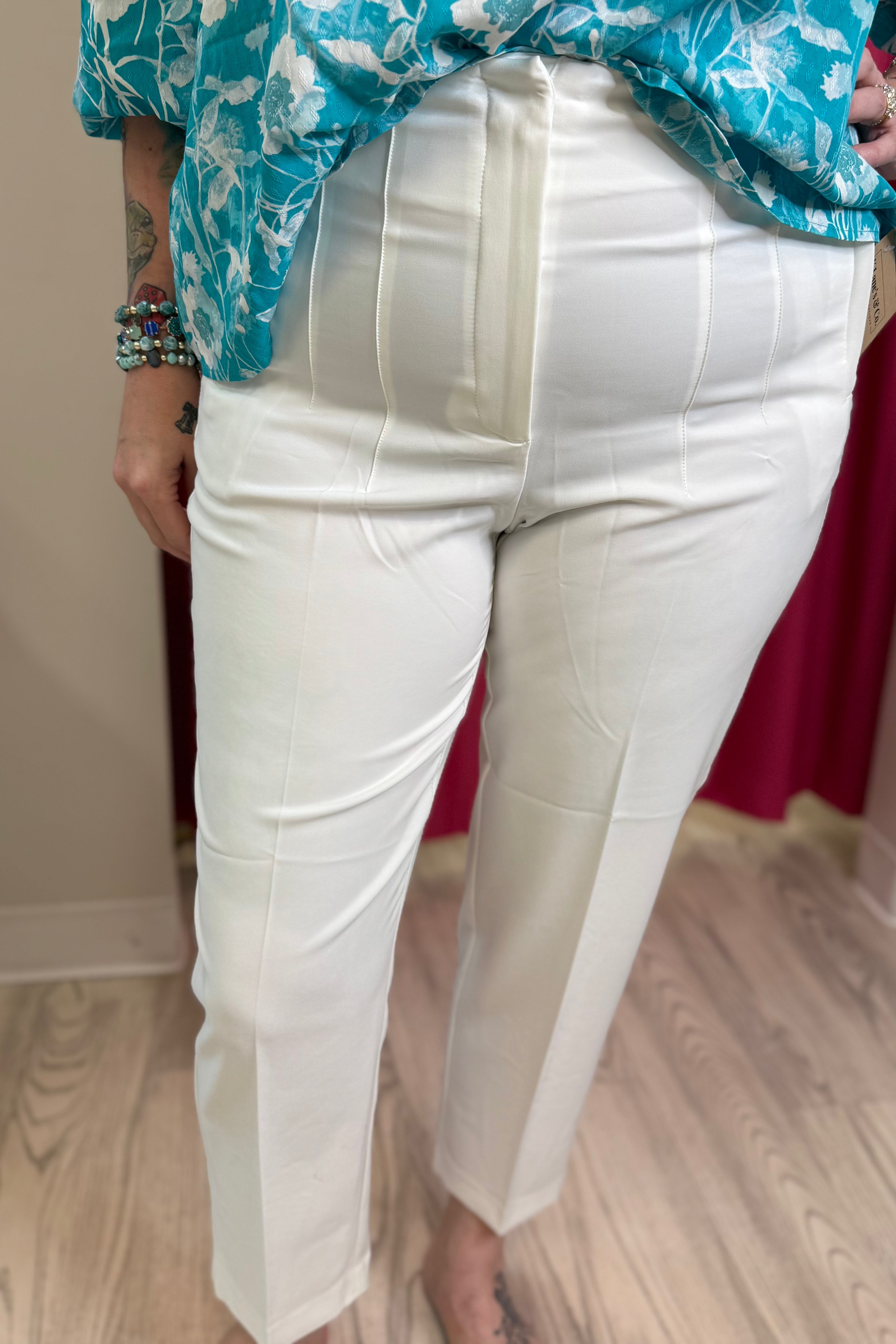 Slim Ankle Pant BOTTOMS ZAC &amp; RACHEL IVORY 6 