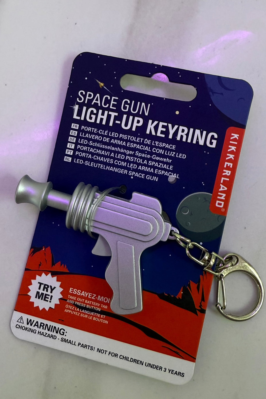 Space Gun LED Keychain GIFT/OTHER KIKKERLAND DESIGNS 