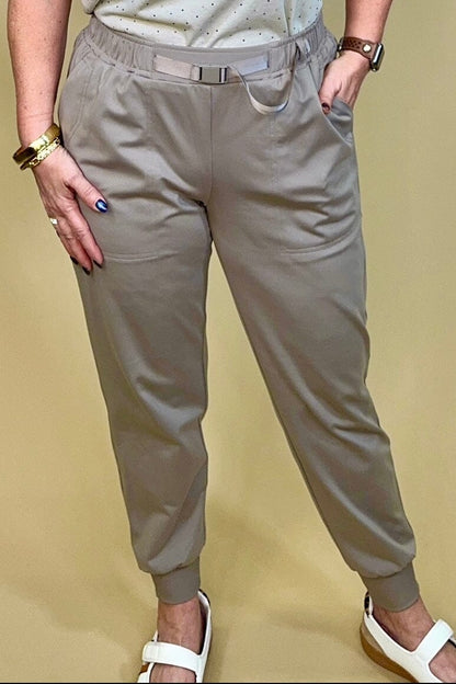 Pull On Jogger w/Belt BOTTOMS ZAC &amp; RACHEL 