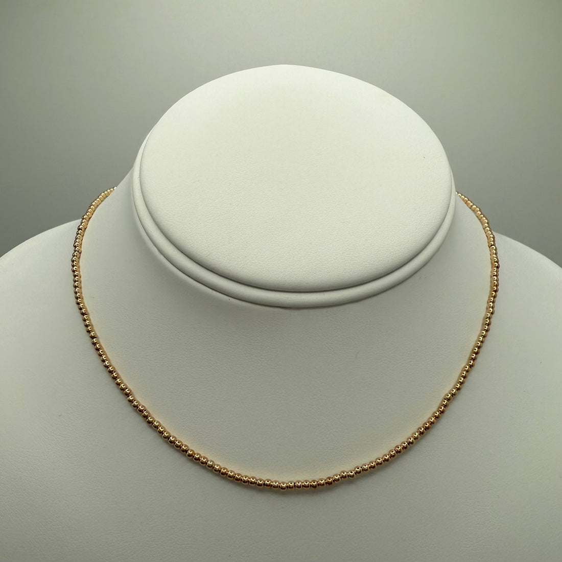 15" Choker Classic Gold 2mm Bead JEWELRY ENEWTON