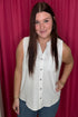 High Low Seam Button Down Sleeveless Tank with Collar MISSY TOP SPECIAL ZAC & RACHEL 