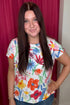 Short Sleeve Floral Printed Tee MISSY TOP SPECIAL Charlie B 