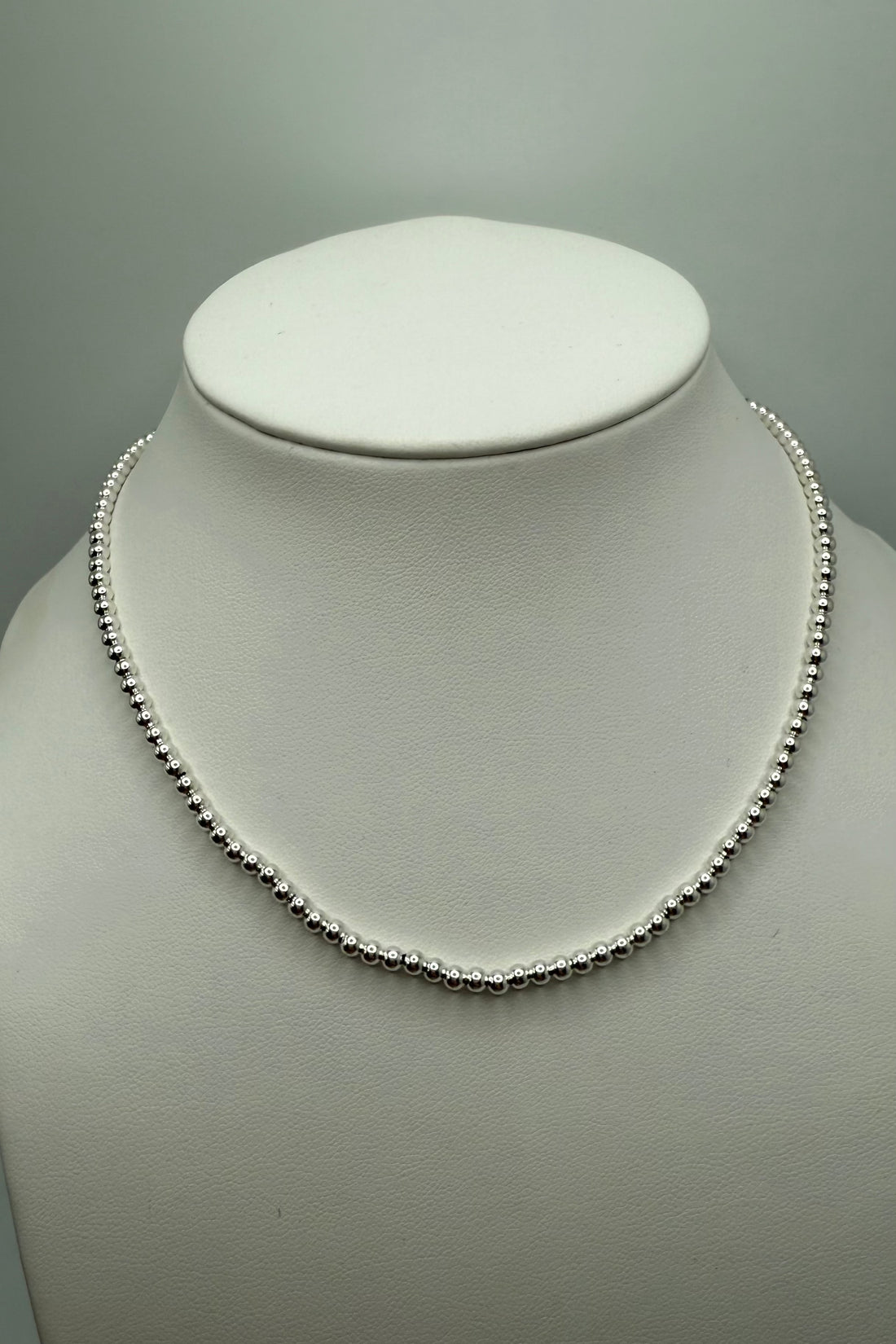 15" Choker Classic Sterling 3mm Bead JEWELRY ENEWTON