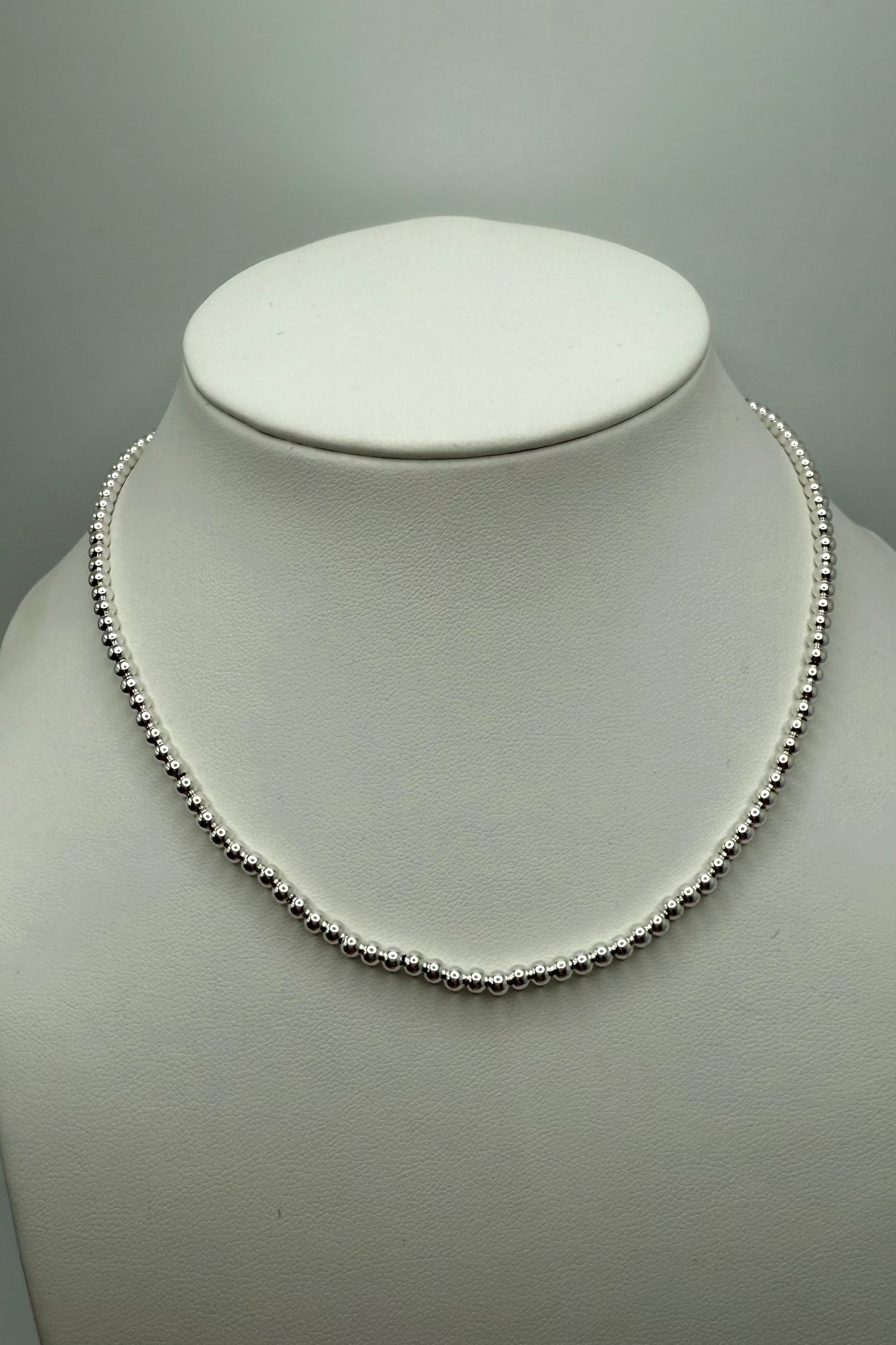 15&quot; Choker Classic Sterling 3mm Bead JEWELRY ENEWTON 