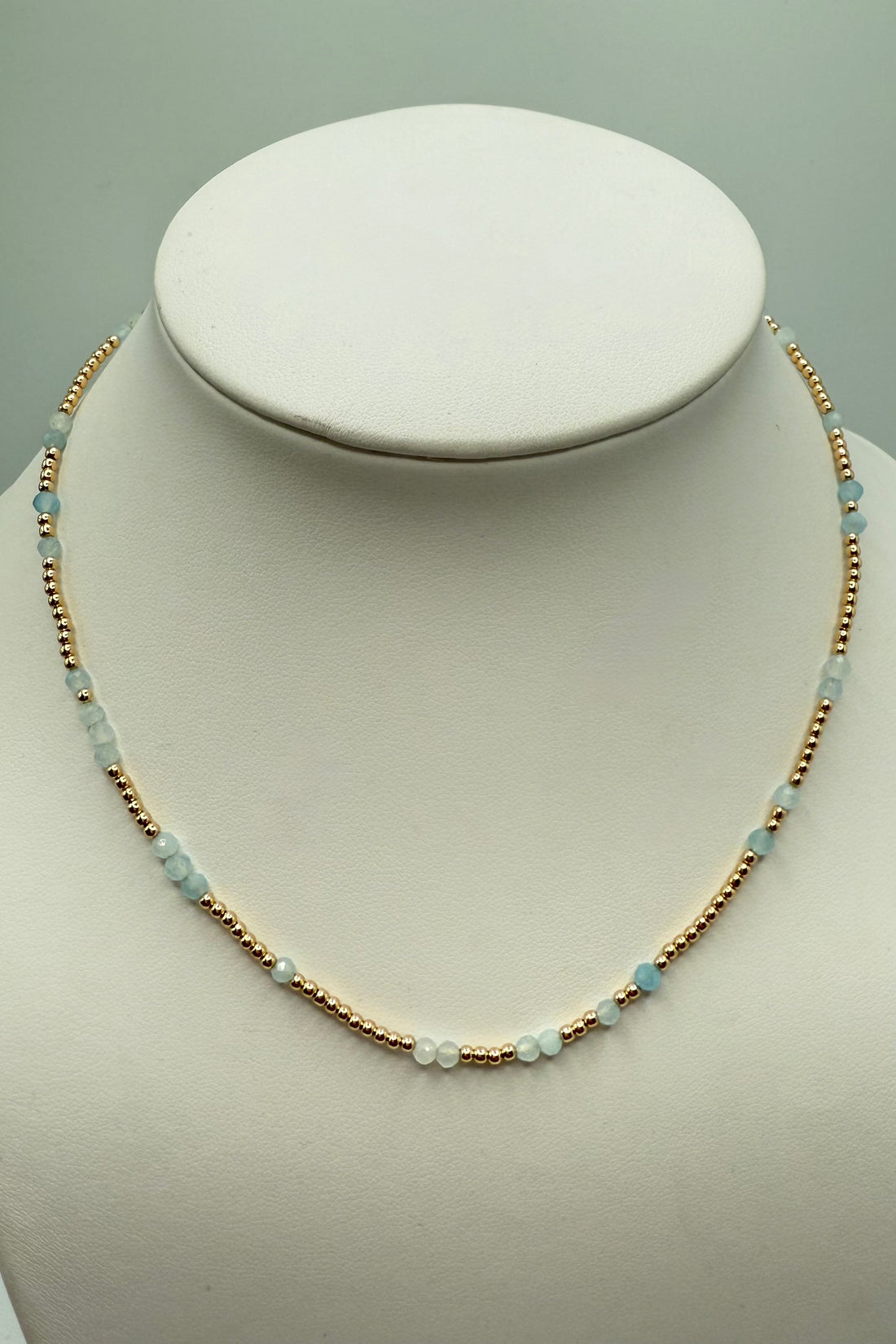 15" Choker Hope Unwritten Gemstone- Aquamarine JEWELRY ENEWTON
