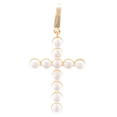 Luxe Charm Bar - Icons/Lifestyle JEWELRY MICHELLE MCDOWELL CROSS PEARL 