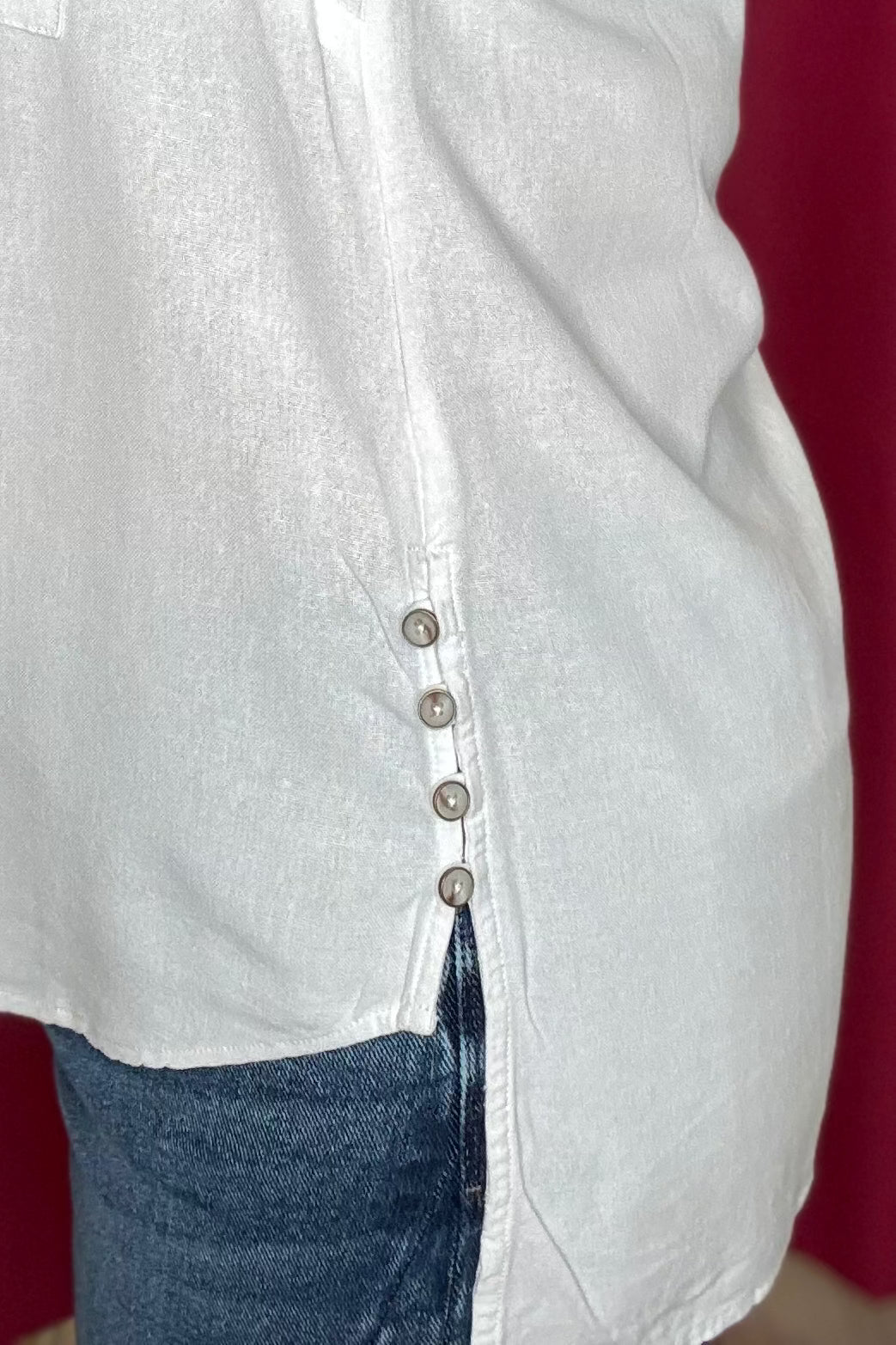 High Low Seam Button Down Sleeveless Tank with Collar MISSY TOP SPECIAL ZAC &amp; RACHEL 