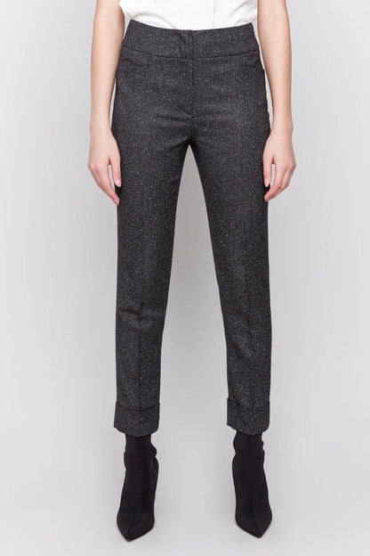 Speckled Cuff Slim Leg Pant BOTTOMS Charlie B 