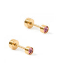 Pink Juliet 3mm Screwback Earrings JEWELRY LINNY CO 