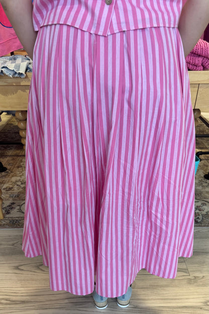 Striped Maxi Skirt BOTTOMS ENTRO 