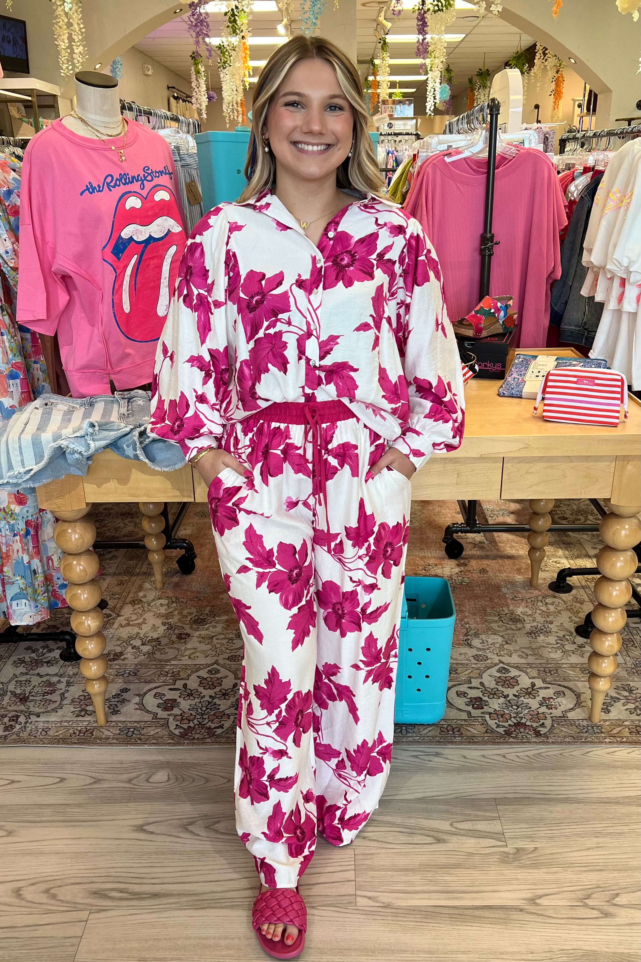 Flowy Printed Pant BOTTOMS GLAM 