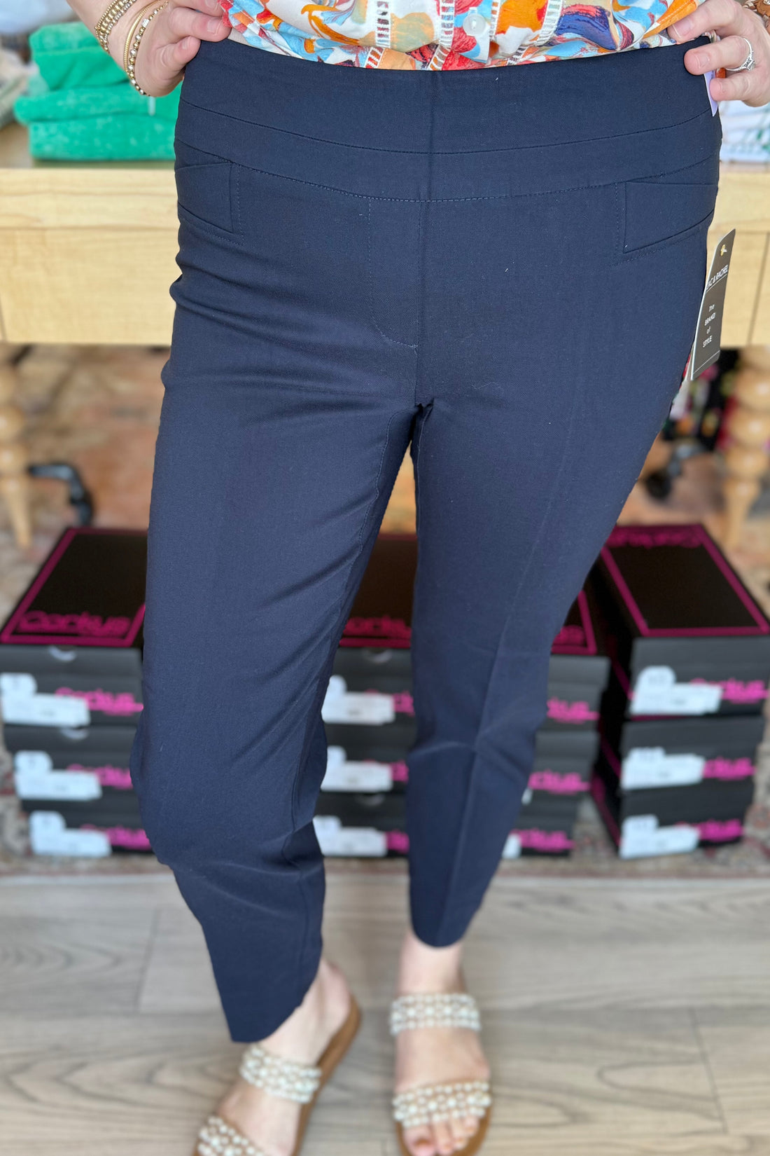 Pull-on Ankle Pant BOTTOMS ZAC &amp; RACHEL NVY 6 