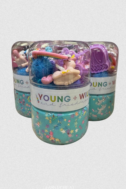 Grab &amp; Go Dough Jar GIFT/OTHER YOUNG + WILD &amp; FRIEDMAN UNICORN 