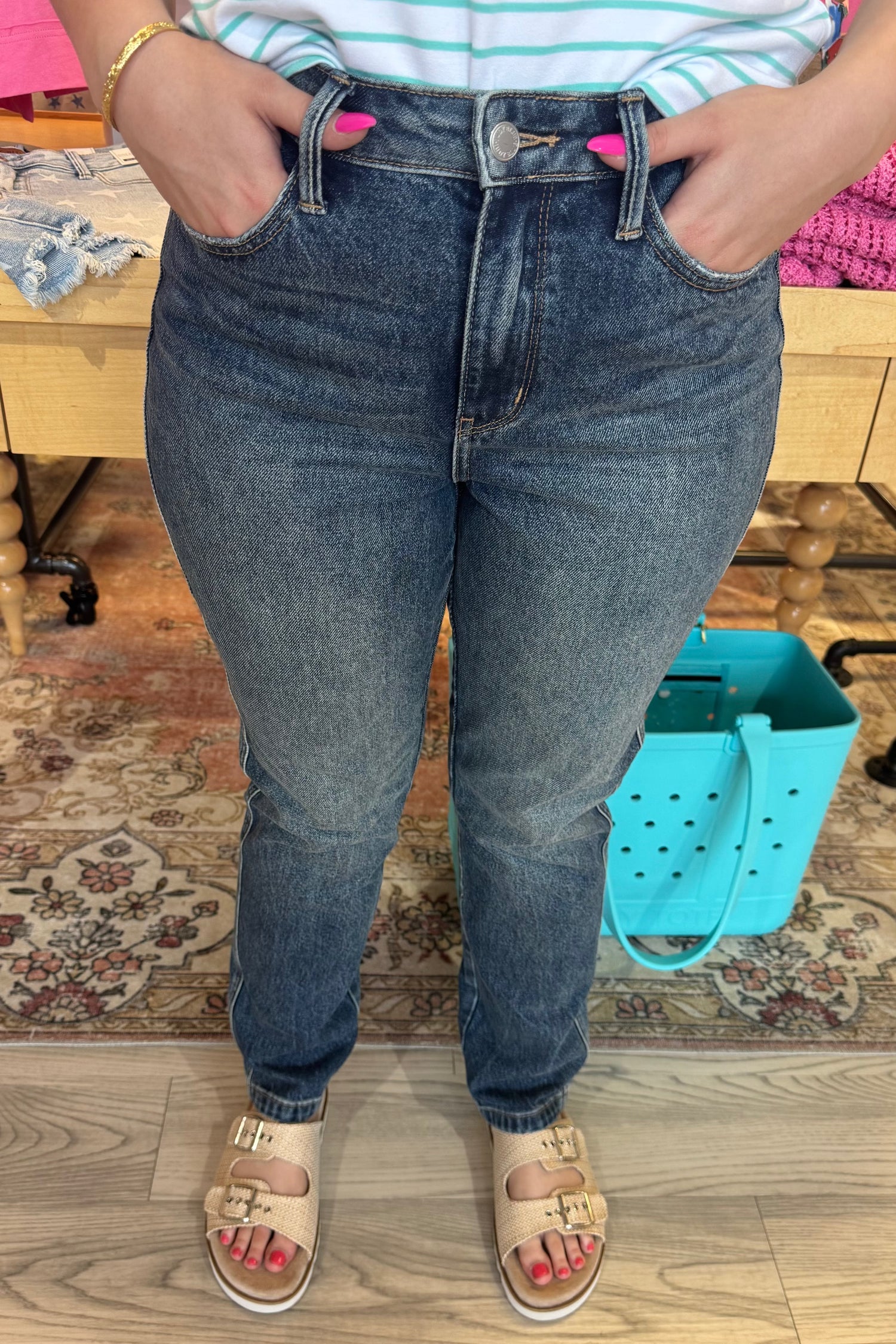 High Rise Rigid Magic Straight Leg 10.5&quot;/30&quot; JEANS JUDY BLUE 