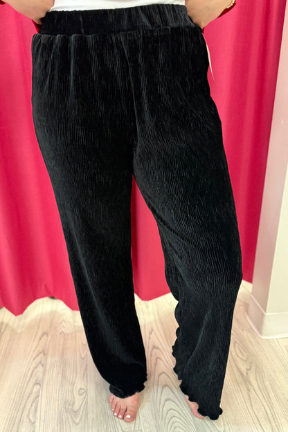 Crinkle Velvet Pull On Pants BOTTOMS HEM AND THREAD 