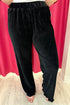 Crinkle Velvet Pull On Pants BOTTOMS HEM AND THREAD 
