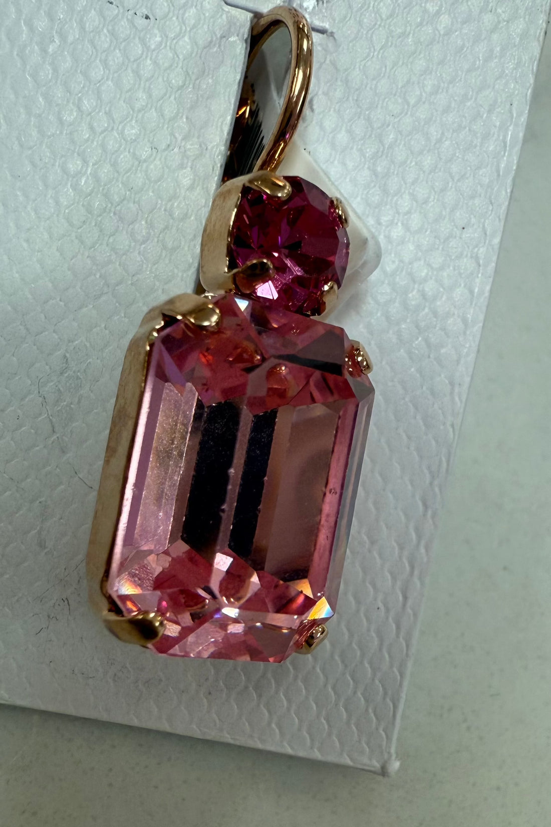 Emerald Cut and Round Earrings in &quot;Love&quot; in Rose Gold BETTERBRANDJEWELRY Mariana 