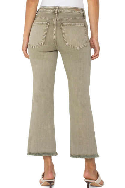 Hannah Cropped Flare with Fray Hem BOTTOMS LIVERPOOL 