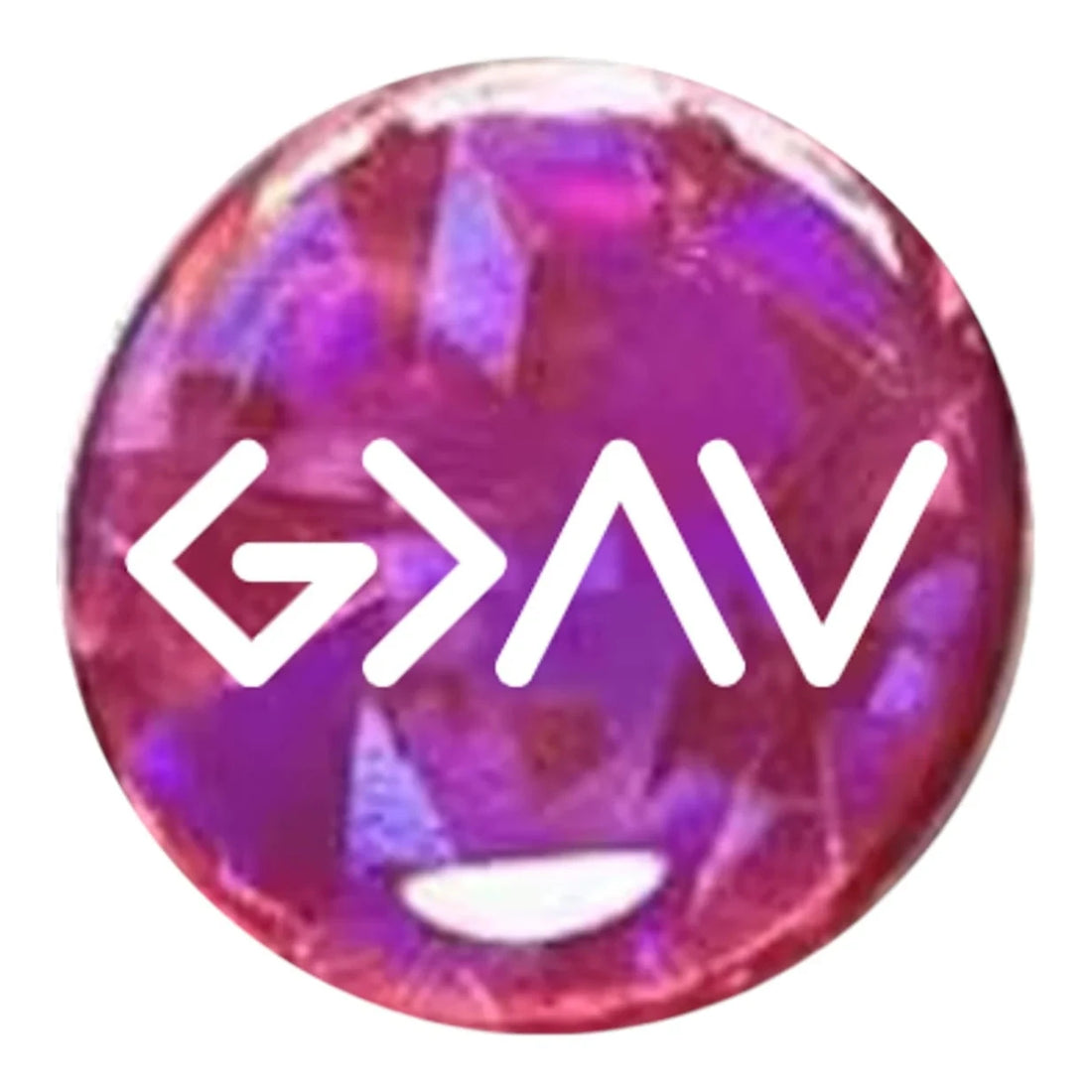 Pink Crystal God Is Greater Tap To Pray Sticker GIFT/OTHER VERSIBLE 