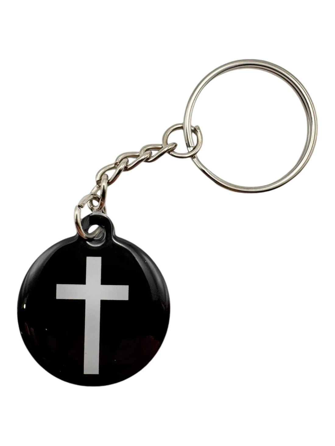 Black Cross Tap To Pray Keychain GIFT/OTHER VERSIBLE 