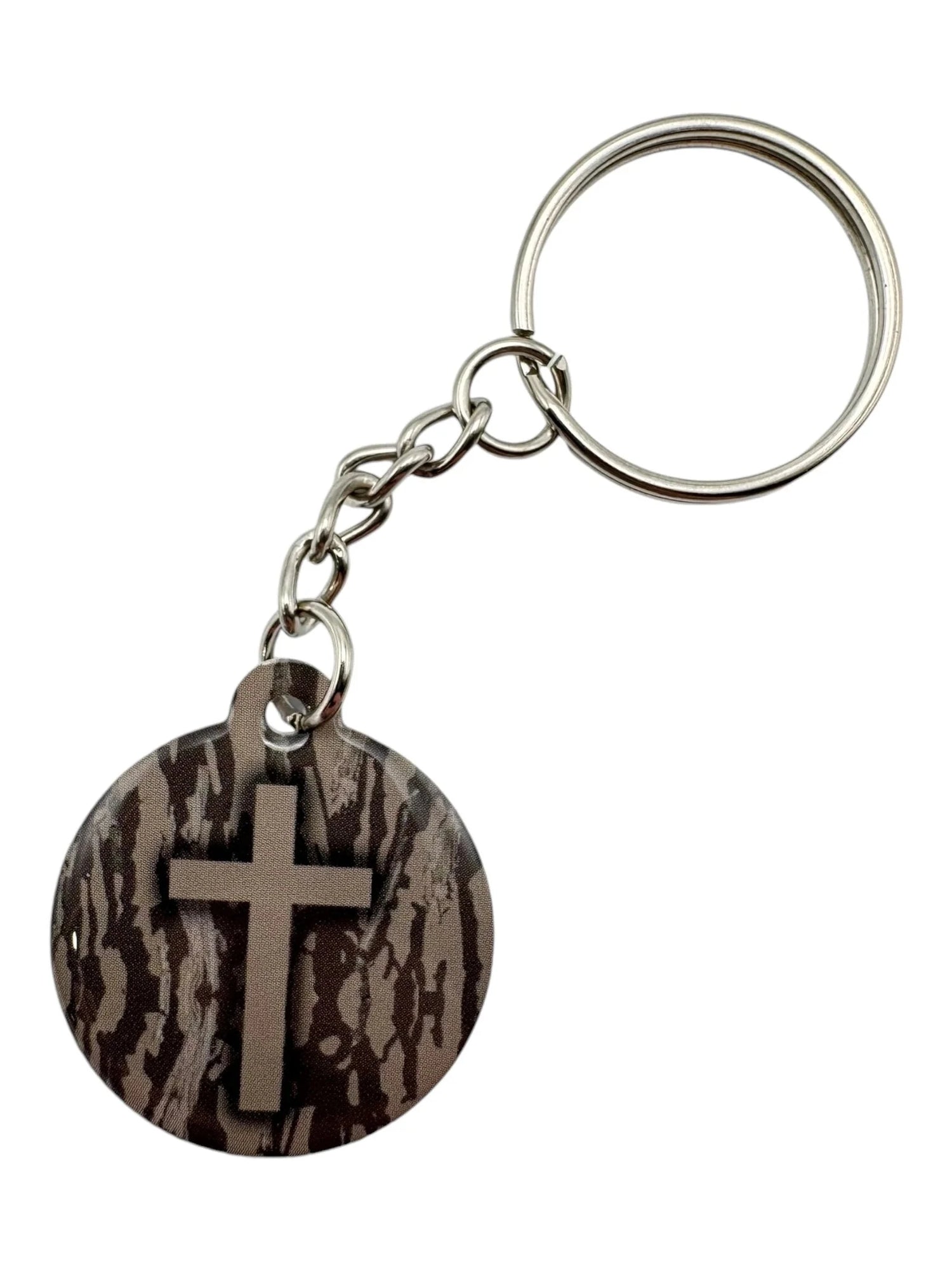 Tree Bark Camo Tap to Pray Keychain GIFT/OTHER VERSIBLE 