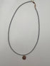 15" Chocker Silver Faceted Hematite 2mm Inspire Gold Charm Beaded Necklace JEWELRY ENEWTON 