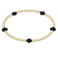 Enewton Signature Cross Small Gold Pattern 2mm Bead Bracelet- Navy JEWELRY ENEWTON 