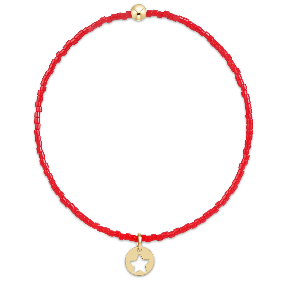 Enewton Hope Classic Bracelet-Bright Red-Star Small Gold Disc JEWELRY ENEWTON 