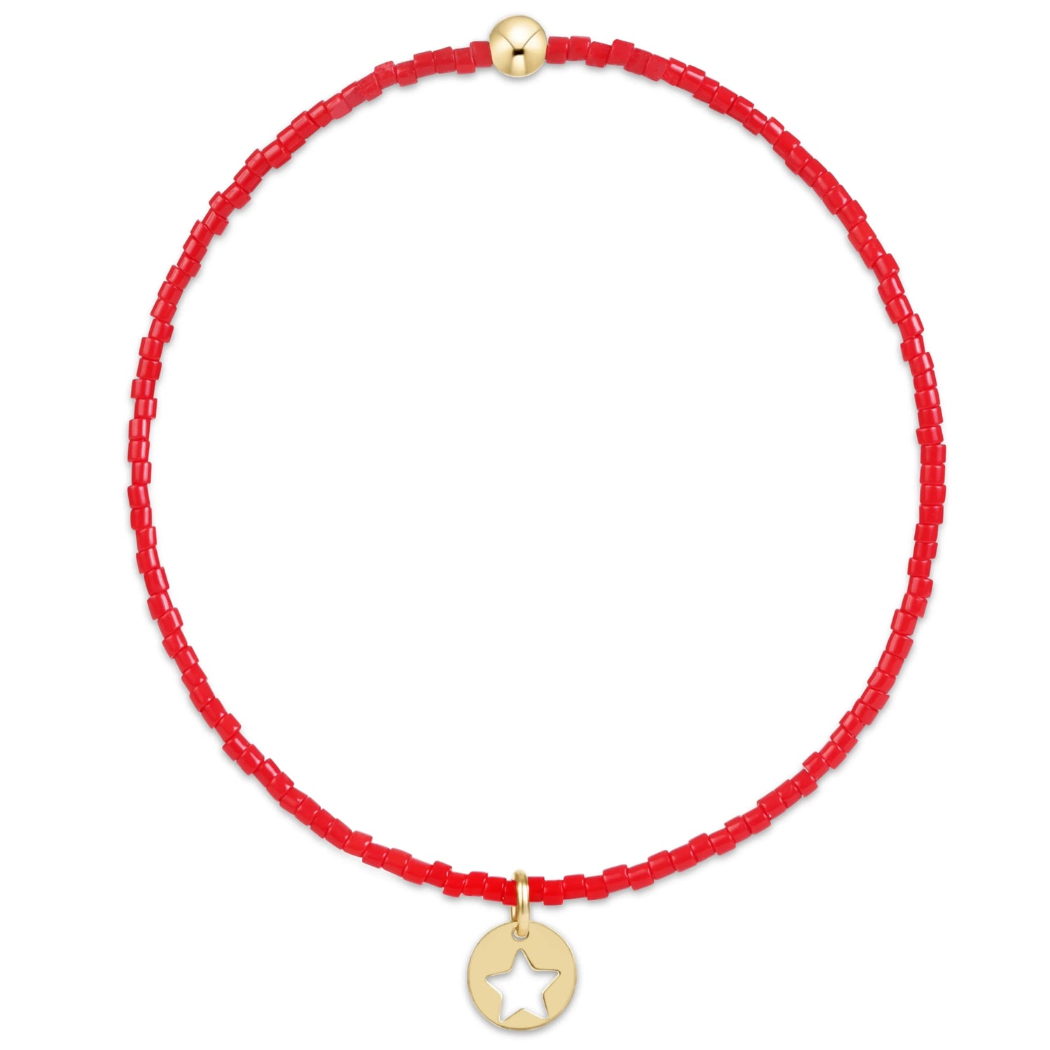 Enewton Hope Classic Bracelet-Bright Red-Star Small Gold Disc JEWELRY ENEWTON 