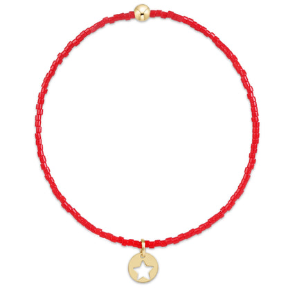 Enewton Hope Classic Bracelet-Bright Red-Star Small Gold Disc JEWELRY ENEWTON 