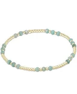 Gemstone Gold Joy Pattern 3mm Bead Bracelet-Amazonite JEWELRY ENEWTON 