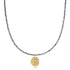 Enewton 17" Choker Silver Faceted Hematite 2mm Inspire Gold Charm Beaded Necklace JEWELRY ENEWTON 