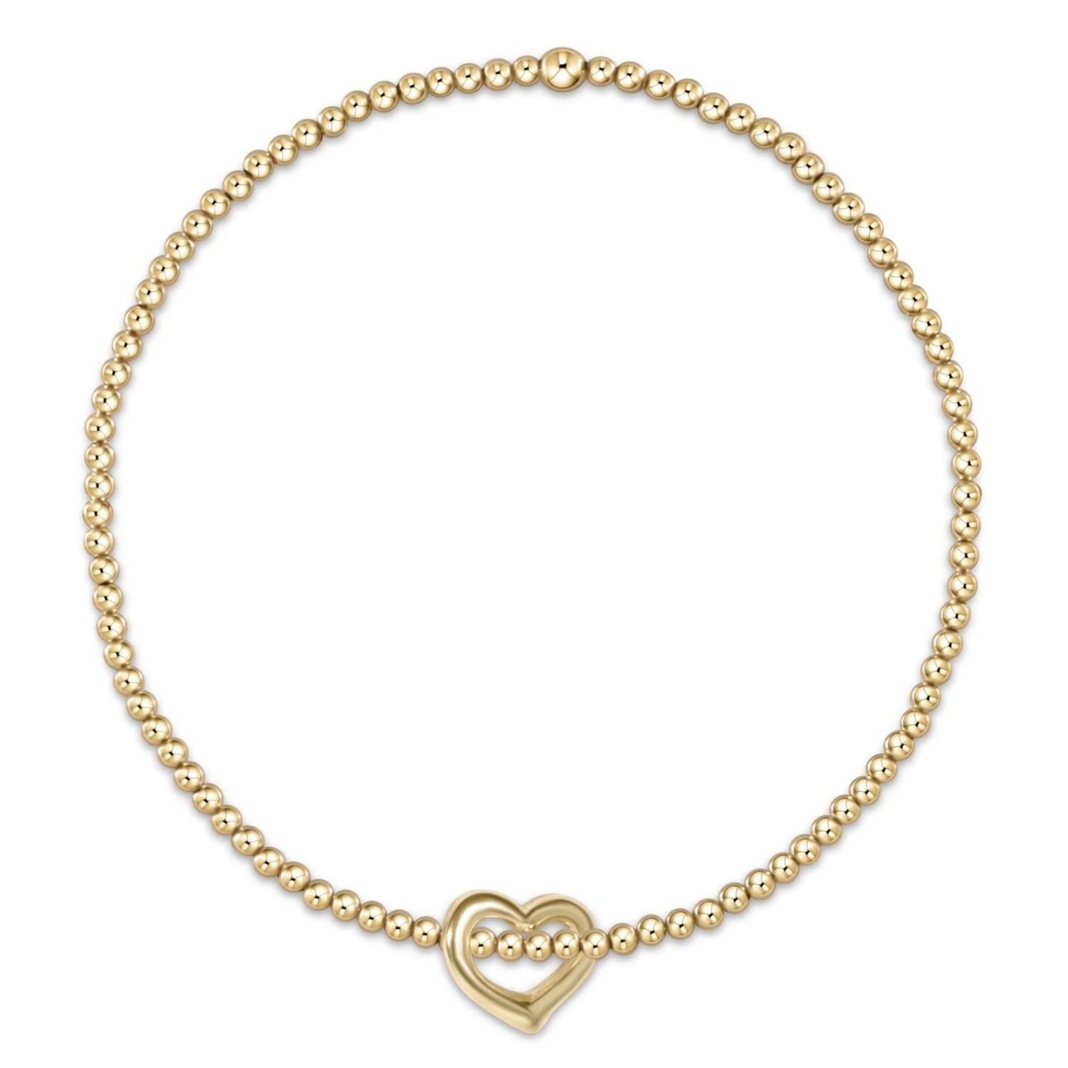 Enewton Classic Gold 2mm Bracelet - Love Small Gold Charm