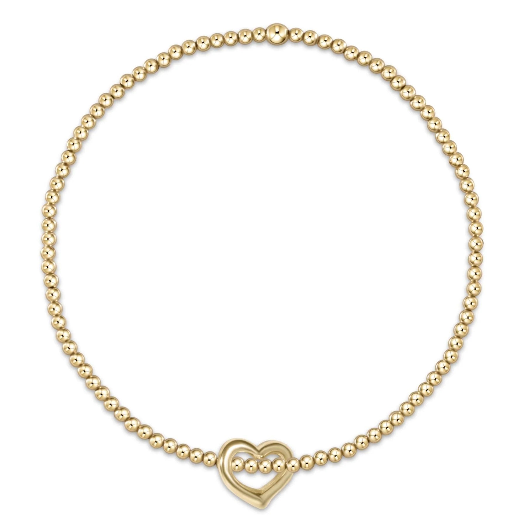 Enewton Classic Gold 2mm Bracelet - Love Small Gold Charm