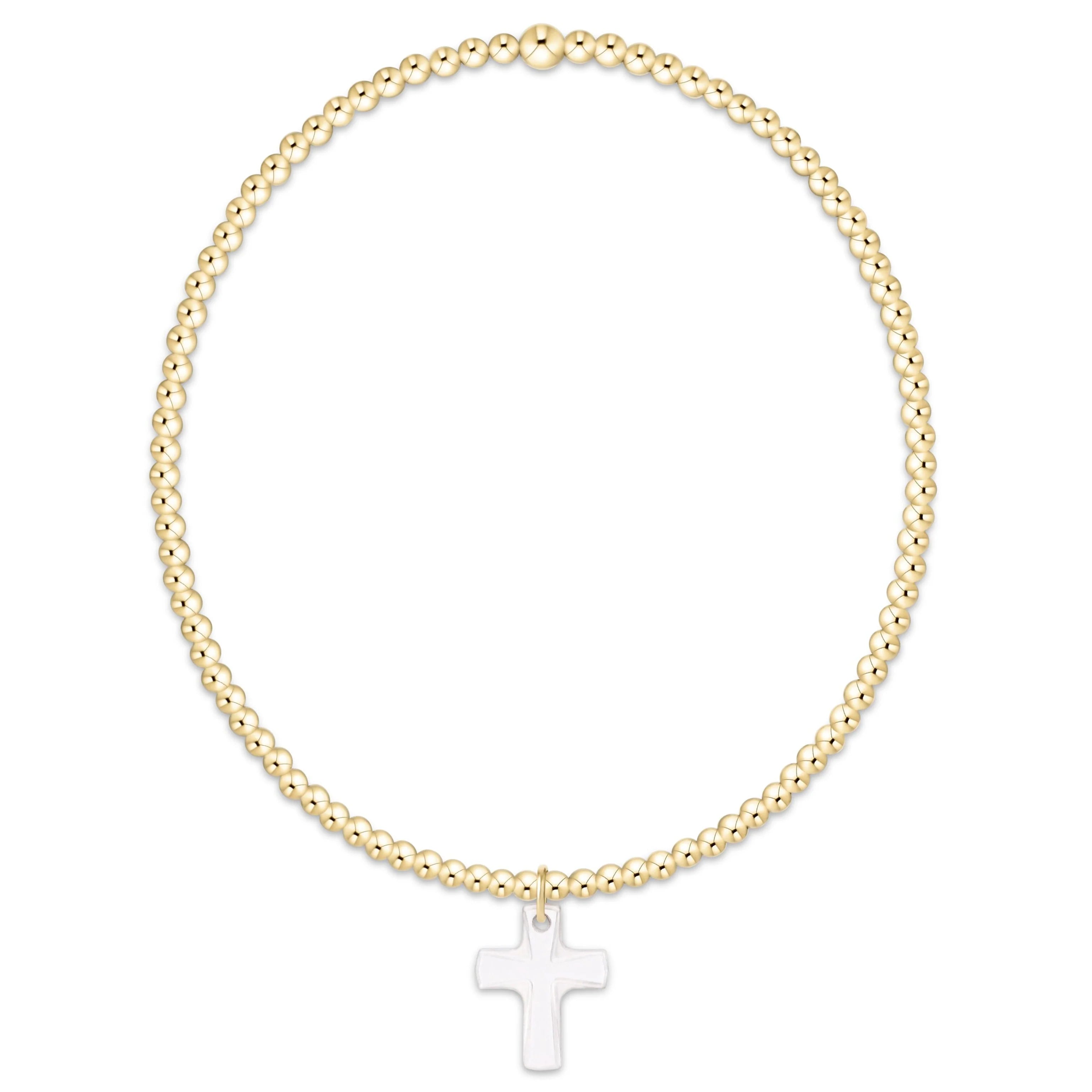 Enewton Classic Gold 2mm Bracelet - Blessed Crystal Charm