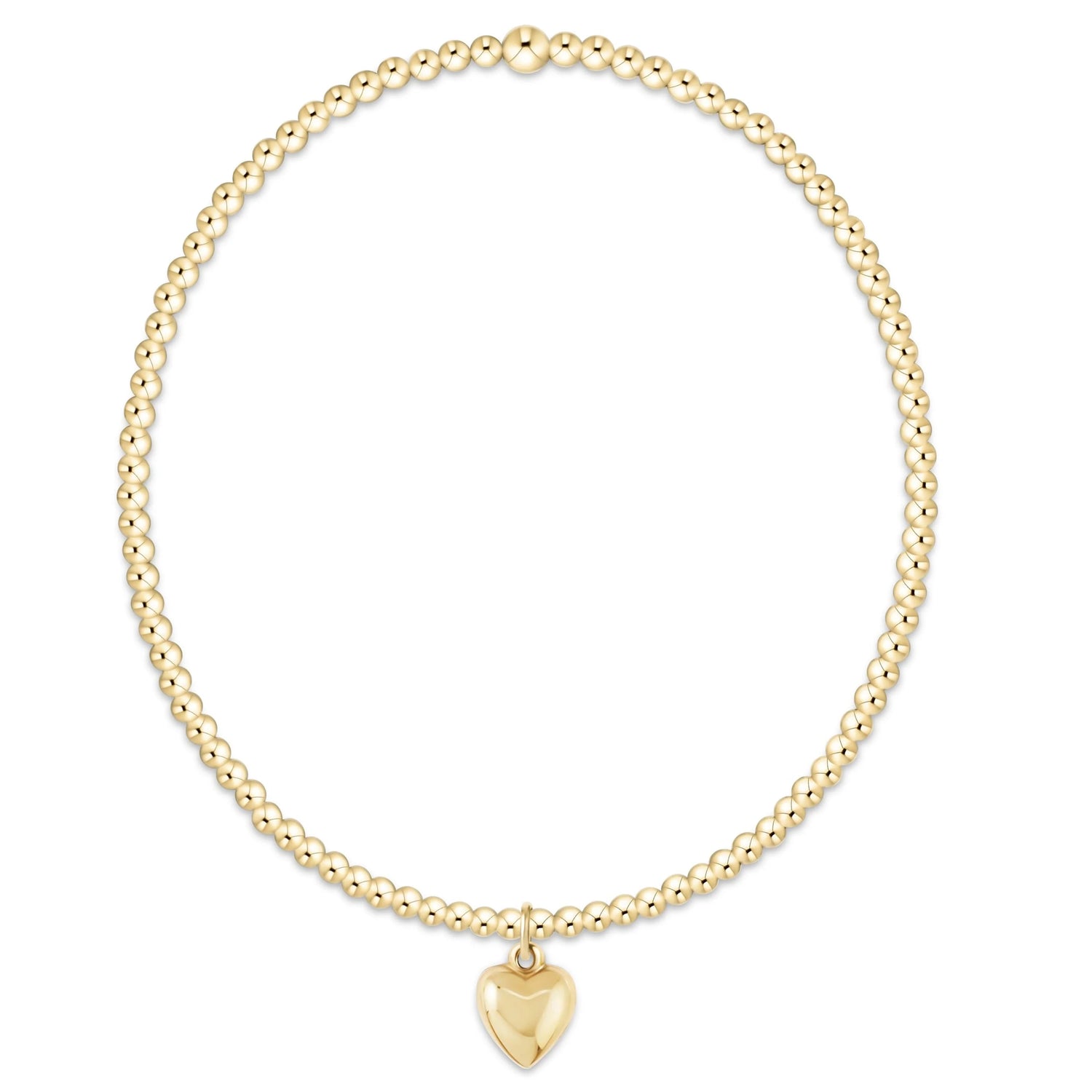 Enewton Classic Gold 2mm Bracelet - Love Plush Small Gold Charm