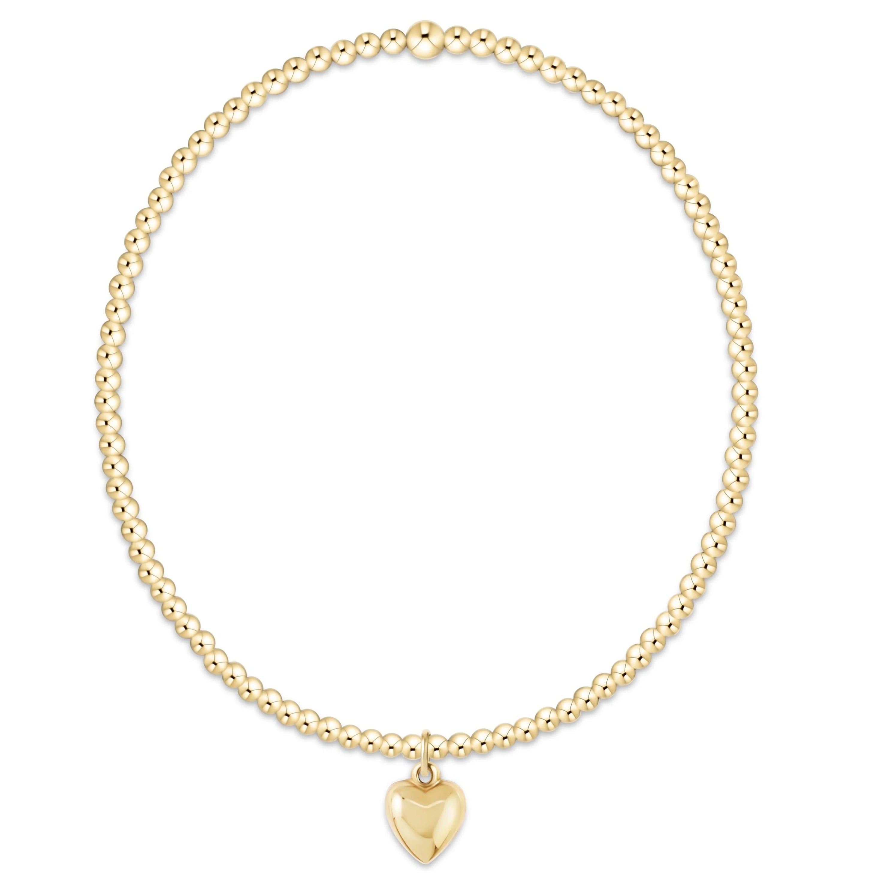 Enewton Classic Gold 2mm Bracelet - Love Plush Small Gold Charm