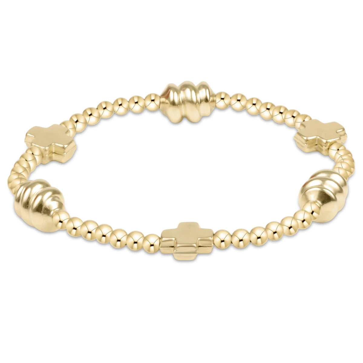 Enewton Signature Cross Gold & Admire Gold 3mm Gold Bracelet JEWELRY:~~Unassigned~~ ENEWTON 