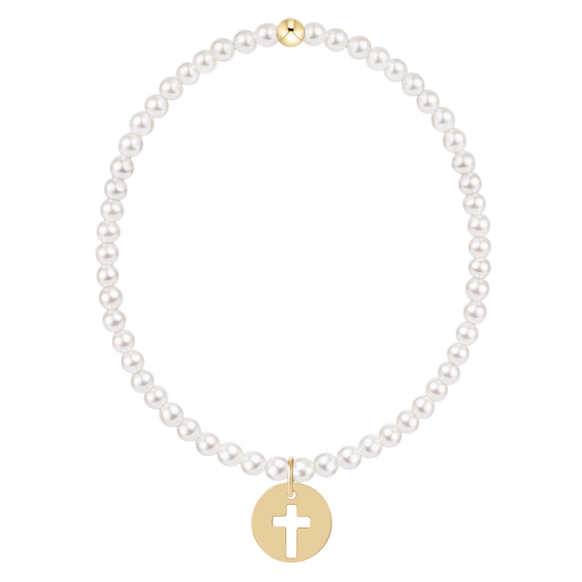 Enewton Classic Pearl 3mm Bracelet - Blessed Gold Disc JEWELRY:~~Unassigned~~ ENEWTON 