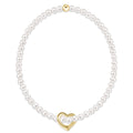 Enewton Classic Pearl 3mm Bracelet - Love Gold Charm JEWELRY:~~Unassigned~~ ENEWTON 