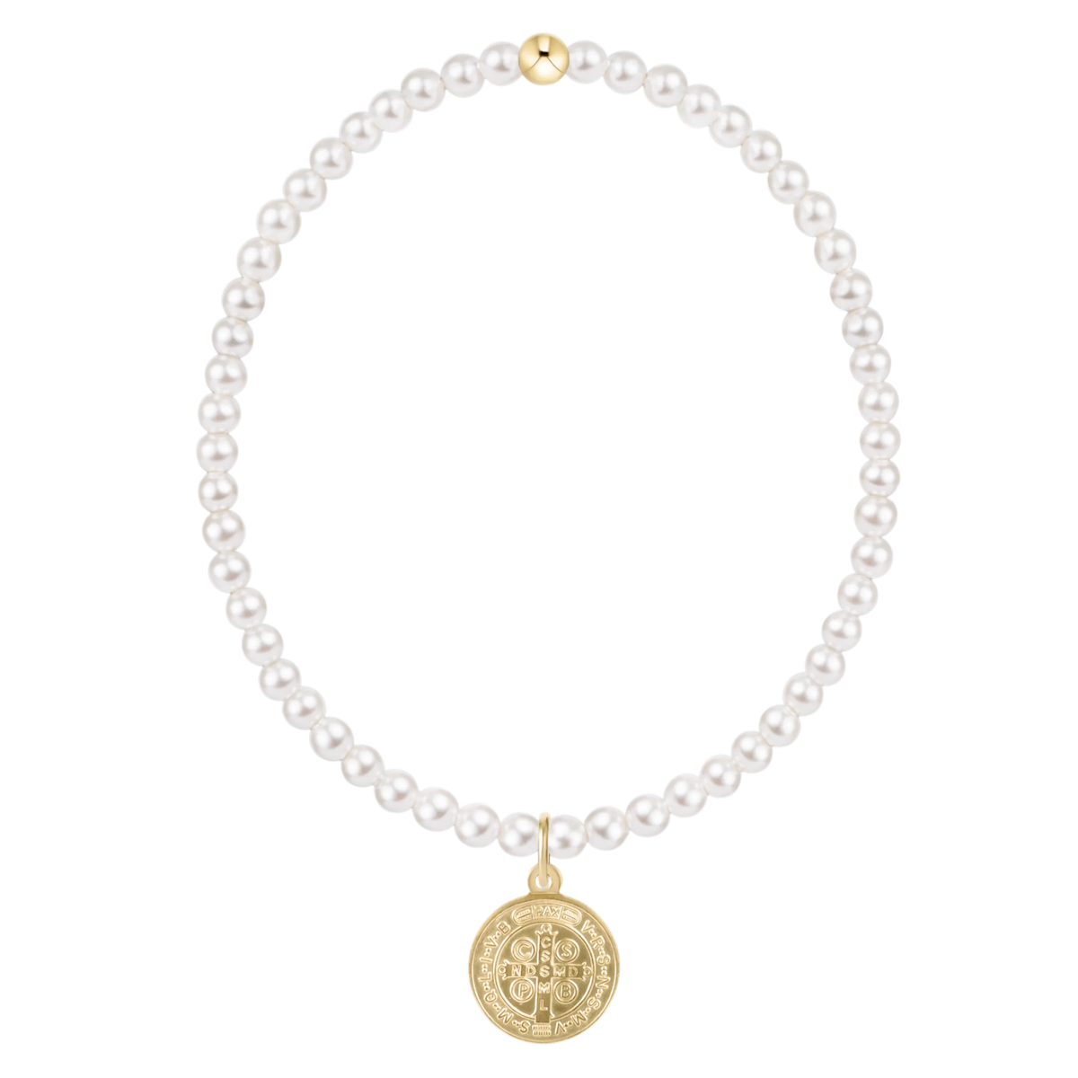 Enewton Classic Pearl 3mm Bracelet - Blessing Gold Disc JEWELRY:~~Unassigned~~ ENEWTON 