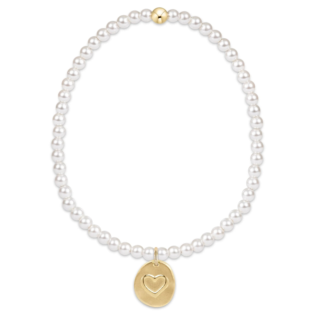 Enewton Classic Pearl 3mm Bracelet - Inspire Love Small Gold Disc JEWELRY:~~Unassigned~~ ENEWTON 