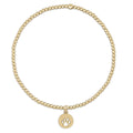 Enewton Classic Gold 2mm Bead Bracelet- Paw Print Small Gold Disc JEWELRY ENEWTON 