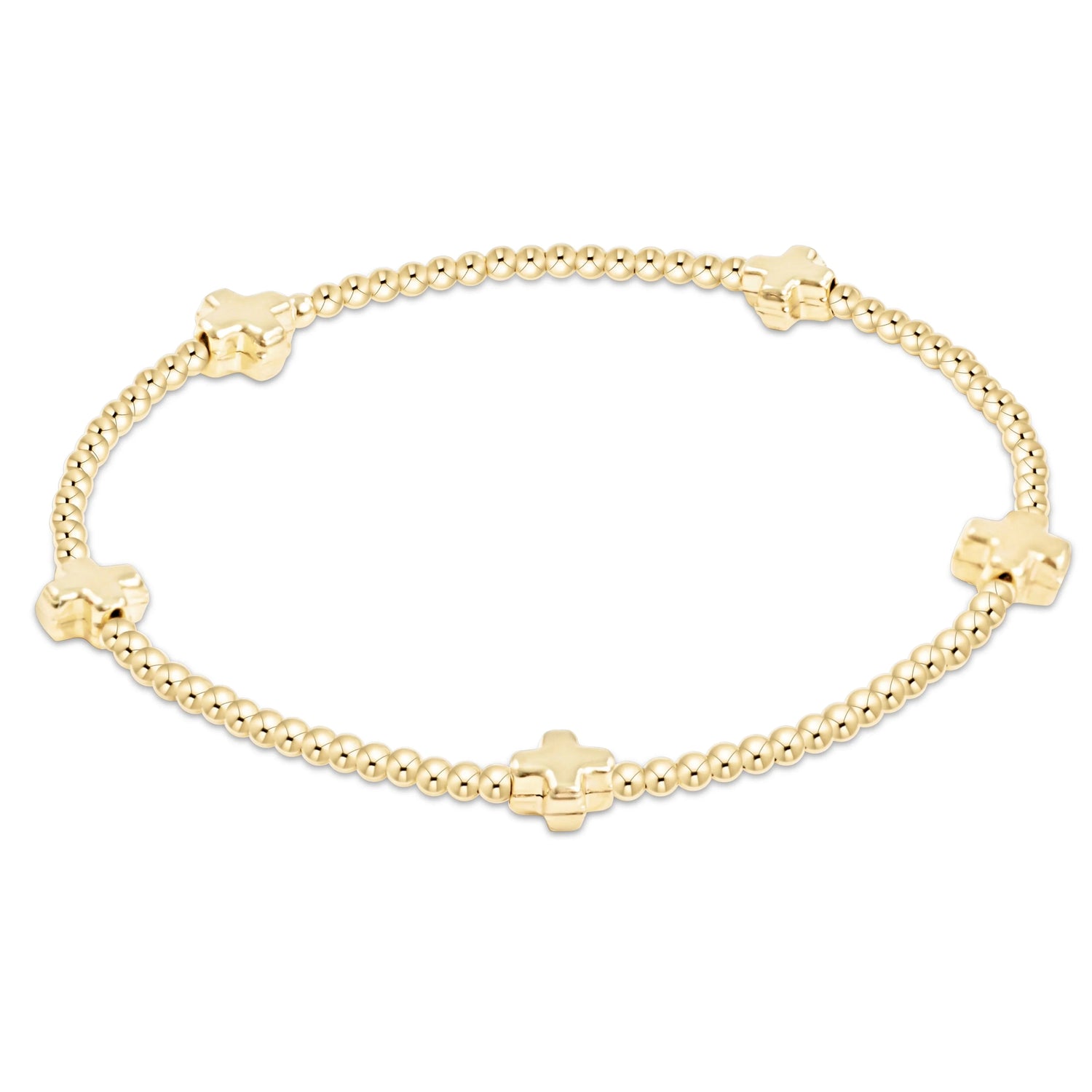 Enewton e girl Signature Cross Small Gold Pattern 2 mm Bead Bracelet GIFT/OTHER ENEWTON 