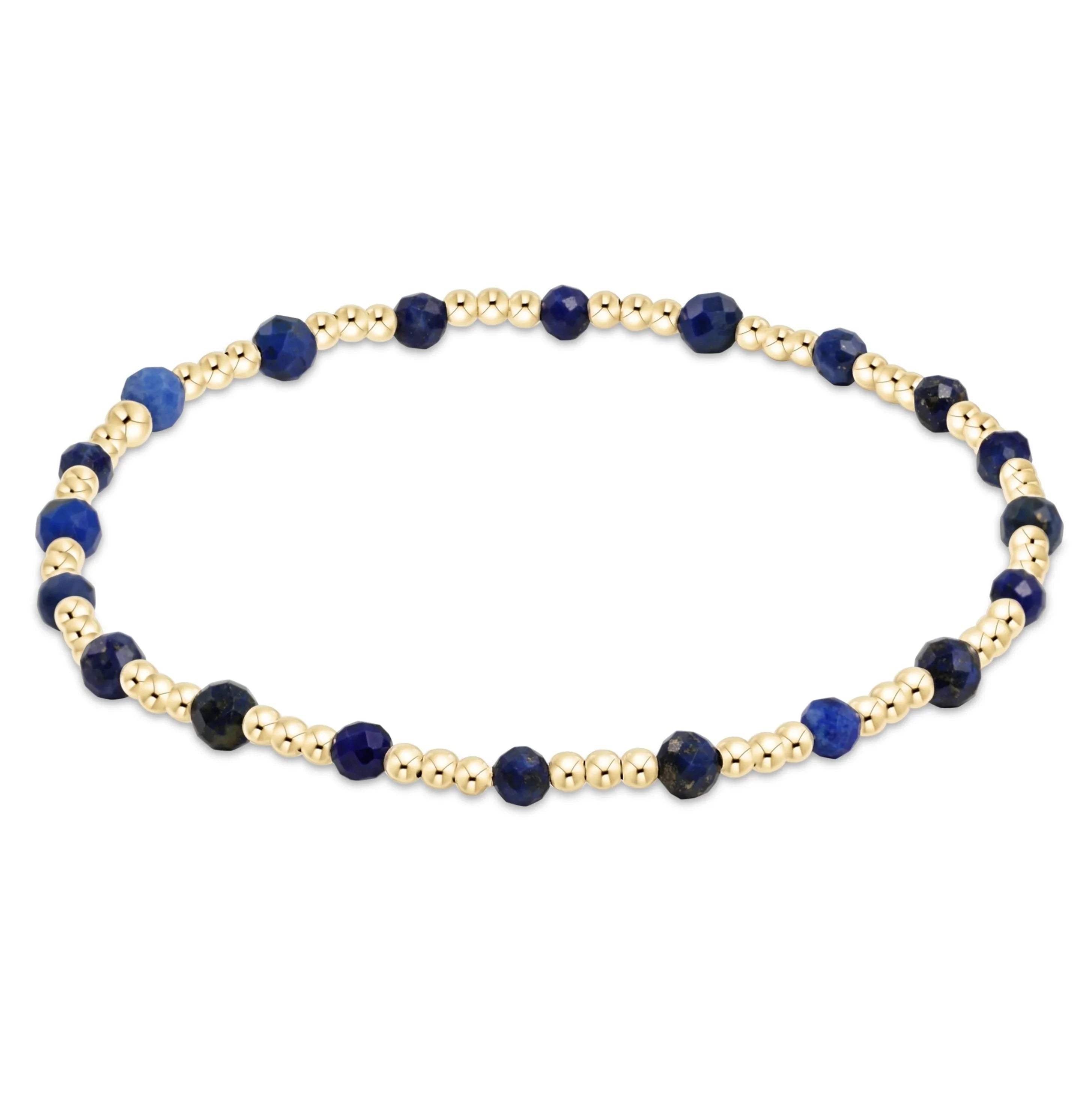 Enewton e girl Gemstone Gold Sincerity Pattern 3mm Bead Bracelet-Lapis GIFT/OTHER ENEWTON 