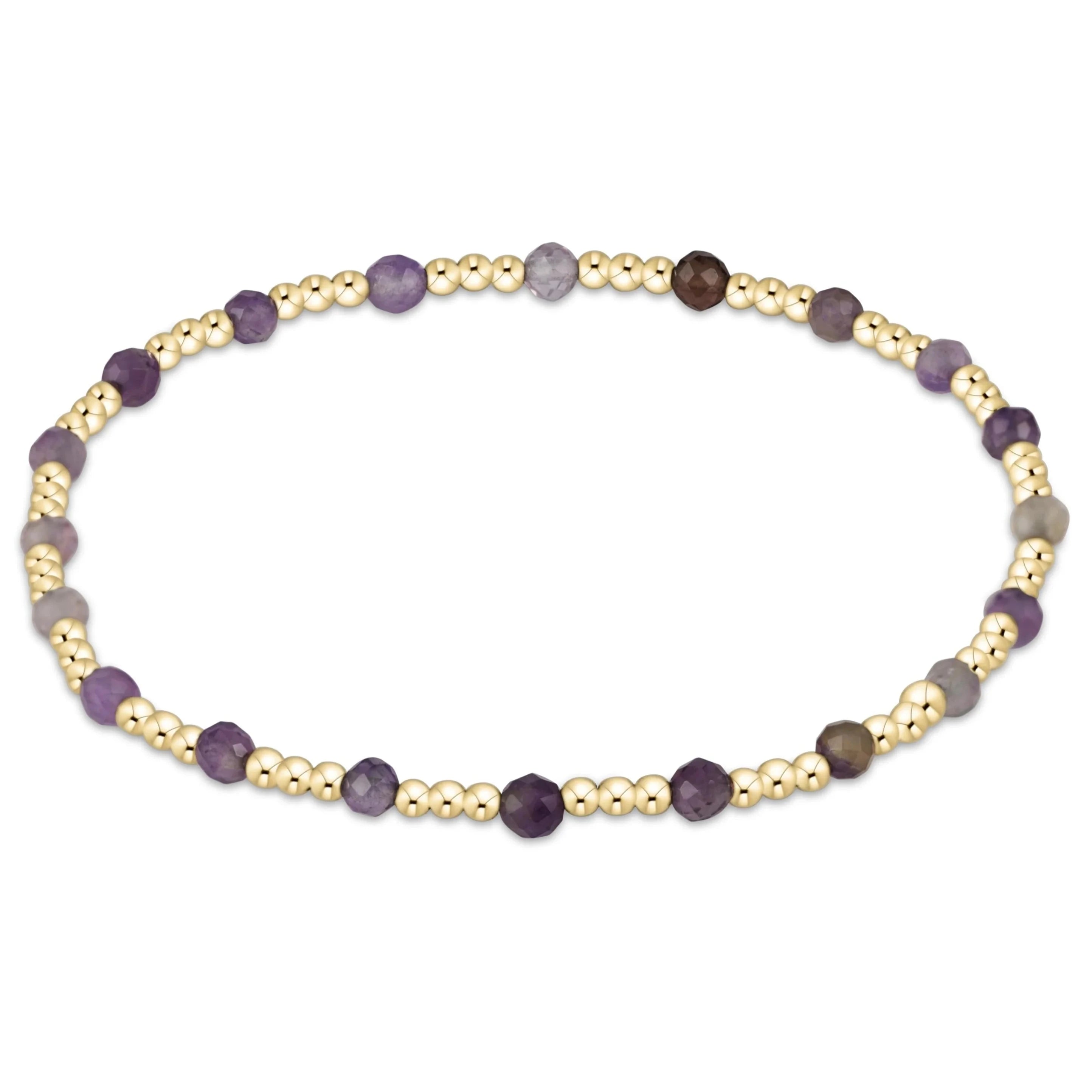 Enewton e girl Gemstone Gold Sincerity Pattern 3mm Bead Bracelet- Amethyst GIFT/OTHER ENEWTON 