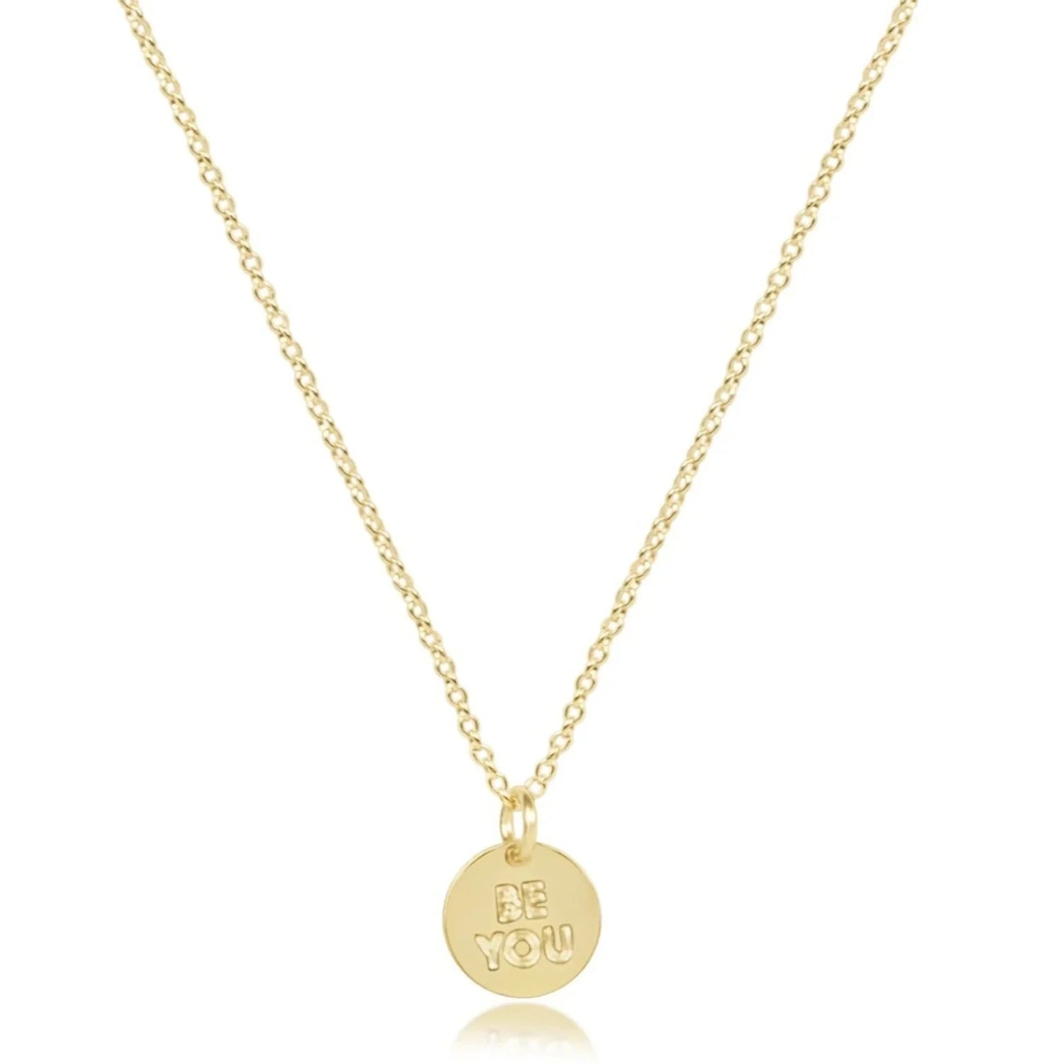 Enewton e girl 14&quot; Necklace Gold-Be You Small Gold Disc JEWELRY ENEWTON 