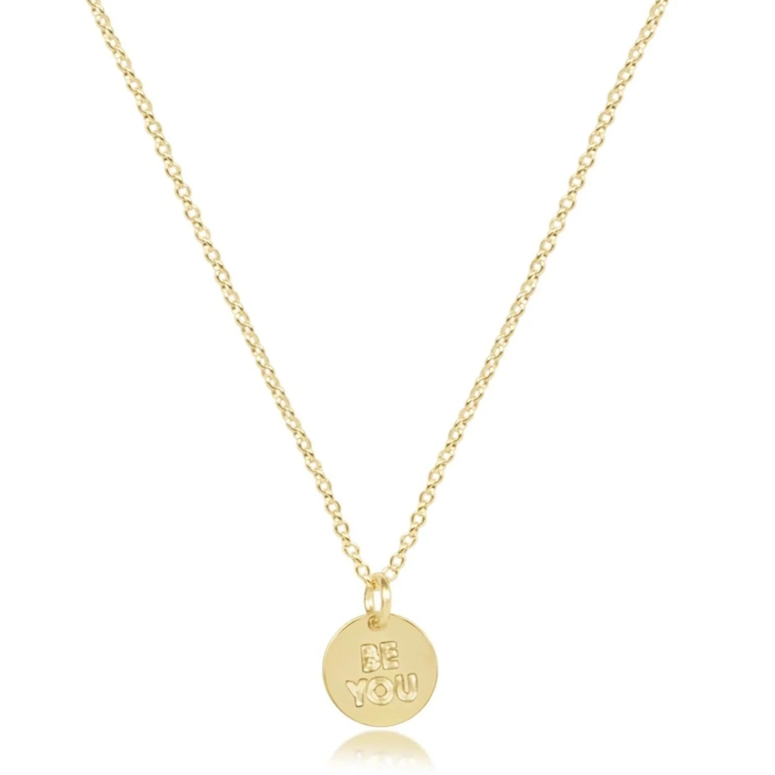 Enewton e girl 14&quot; Necklace Gold-Be You Small Gold Disc JEWELRY ENEWTON 